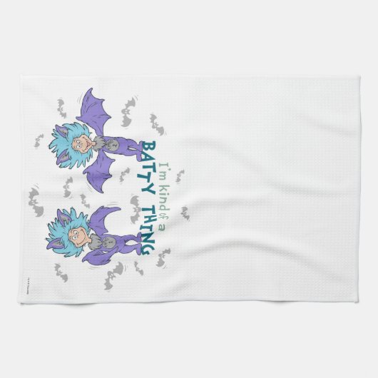 Ding One Thing Two Soort van een Batty Thing Theedoek (Horizontaal)