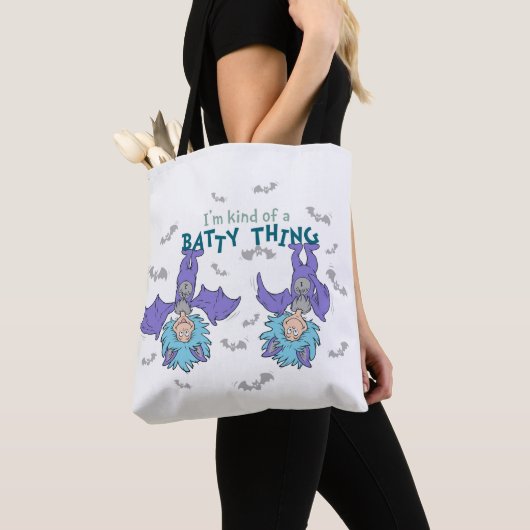 Ding One Thing Two Soort van een Batty Thing Tote Bag (Dichtbij)