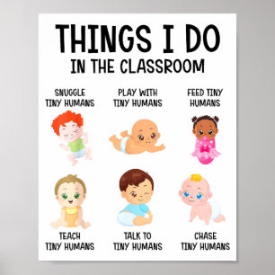 Ding Peuteropvang Kleuterleidster Klaslokaal Poster