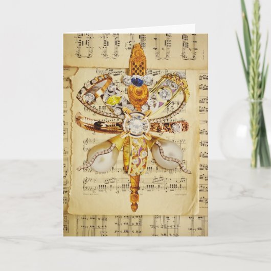 ding van de Kerstmis het gouden ster Feestdagen Kaart (Voorkant)