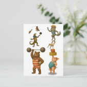 Dingaling Bros Circus acts Briefkaart (Staand voorkant)