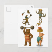 Dingaling Bros Circus acts Briefkaart (Voorkant / Achterkant)