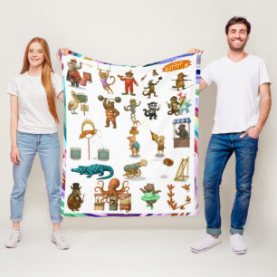 Dingaling Bros Circus acts Fleece Deken