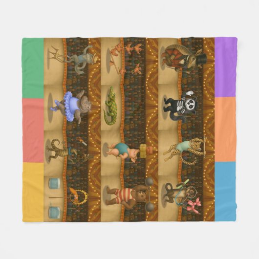 Dingaling Bros Circus acts Fleece Deken (Voorkant (Horizontaal))
