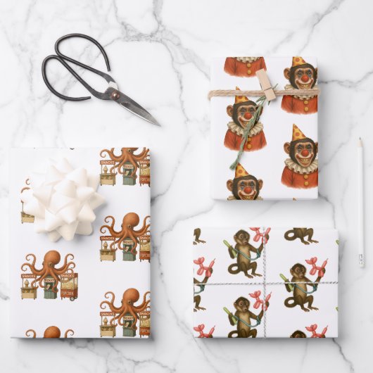 Dingaling Bros Circus acts Inpakpapier Vel (Voorkant)