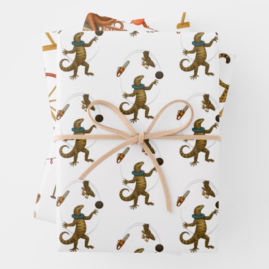 Dingaling Bros Circus acts Inpakpapier Vel (In situ)