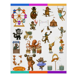 Dingaling Bros Circus acts Perfect Poster