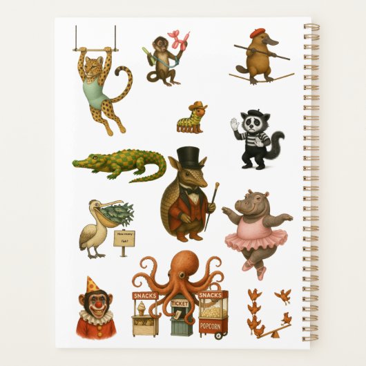 Dingaling Bros Circus acts Planner (Achterkant)