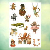 Dingaling Bros Circus acts Raamsticker (Vel 3)