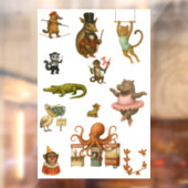 Dingaling Bros Circus acts Raamsticker (Vel 2)