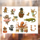 Dingaling Bros Circus acts Raamsticker (Vel 2)