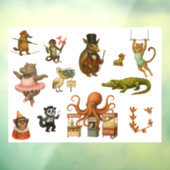 Dingaling Bros Circus acts Raamsticker (Vel 3)