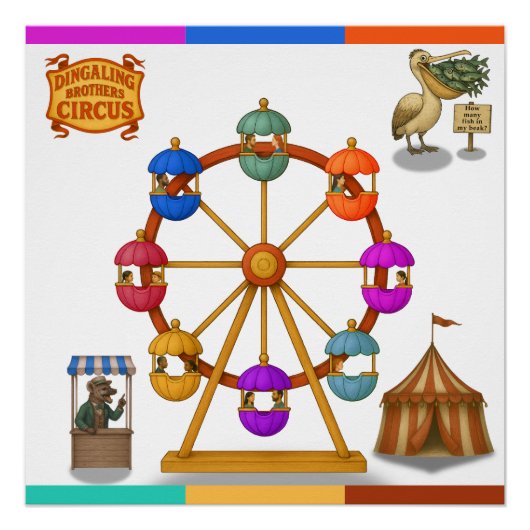 Dingaling Bros Ferris Wheel Perfect Poster (Voorkant)
