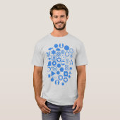 Dingbat Abstract - Babyblauw T-shirt (Voorkant volledig)