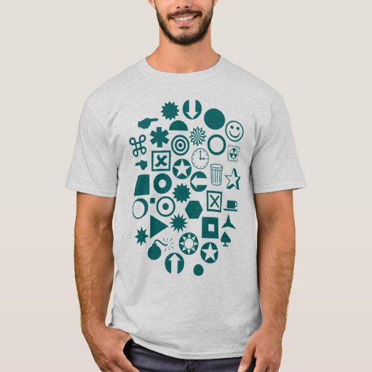 Dingbat Abstract - Moss Green T-shirt (Voorkant)
