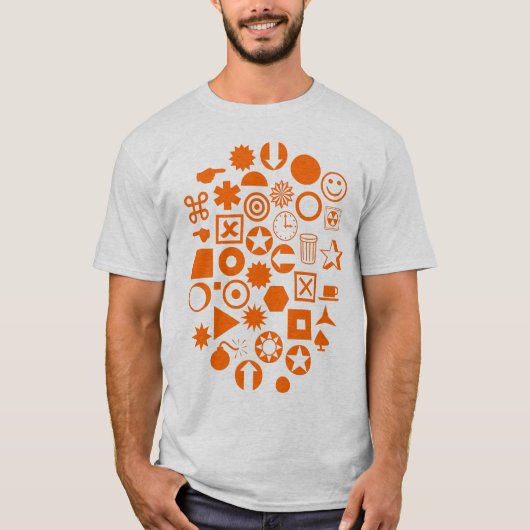 Dingbat Abstract - Oranje T-shirt (Voorkant)