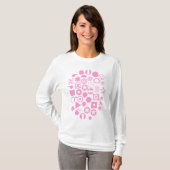 Dingbat Abstract - Roze T-shirt (Voorkant volledig)