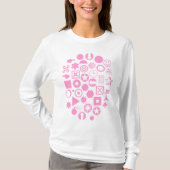 Dingbat Abstract - Roze T-shirt (Voorkant)