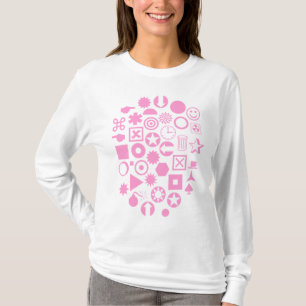 Dingbat Abstract - Roze T-shirt