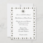 Dingbat Stars Wedding Invitation Kaart (Voorkant)