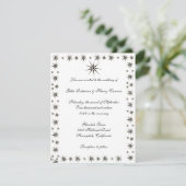 Dingbat Stars Wedding Invitation Kaart (Staand voorkant)