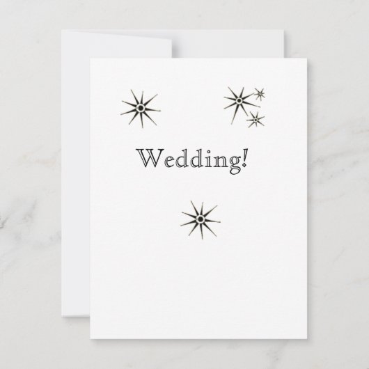 Dingbat Stars Wedding Invitation Kaart (Achterkant)
