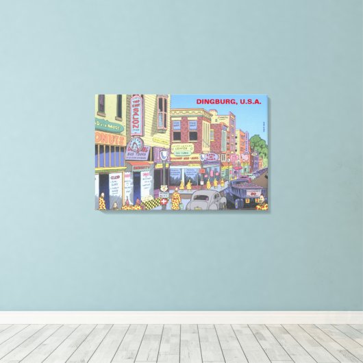 Dingburg, Verenigde Staten Canvas Afdruk (Insitu (Houten vloer))