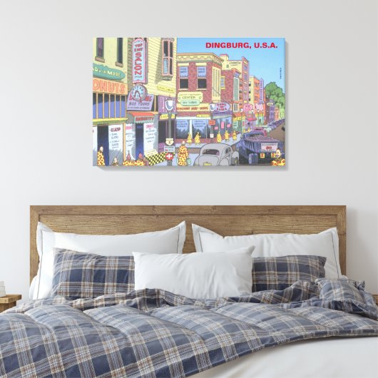 Dingburg, Verenigde Staten Canvas Afdruk (Insitu (Slaapkamer))