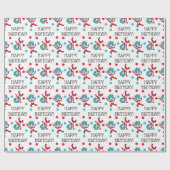 Dingen 1 Dingen 2 | Fijne verjaardag Cadeaupapier (Vlak)