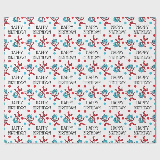 Dingen 1 Dingen 2 | Fijne verjaardag Cadeaupapier (Vlak)