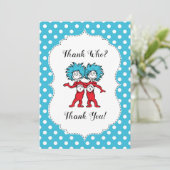 Dingen 1 Dingen 2 | Twins Baby shower Dankuwel Bedankkaart (Staand voorkant)