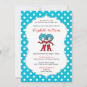 Dingen 1 Dingen 2 | Twins Baby shower Kaart (Voorkant)