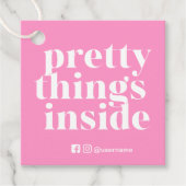  dingen binnen, kleine zakelijke Labels roze (Voorkant)