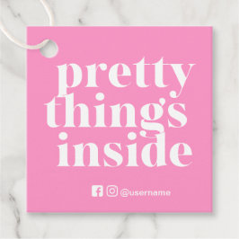  dingen binnen, kleine zakelijke Labels roze