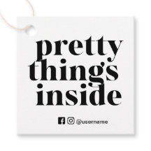  dingen binnen, kleine zakelijke Labels wit