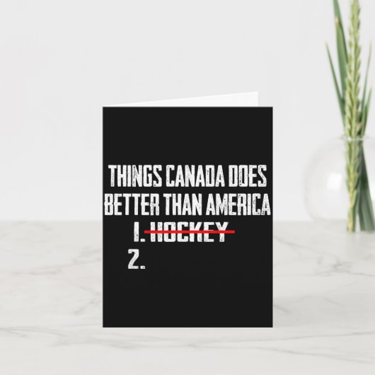 Dingen die Canada beter doet dan Amerika 1 ijshock Kaart (Voorkant)