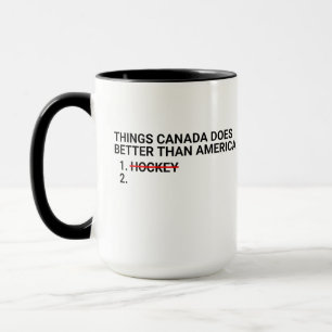Dingen die Canada beter doet dan Amerika Grappige Mok