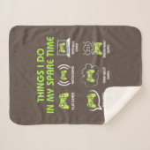 Dingen die de gamer in de vrije tijd doet sherpa deken (Voorkant (horizontaal))