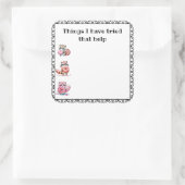 'Dingen die helpen' Health Journal Vierkante Sticker (Tas)