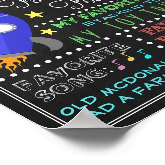 Dingen die het Poster van de eerste verjaardag bin (Hoek)