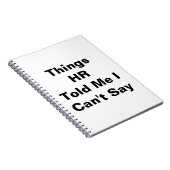 Dingen die HR me vertelde dat ik niet kan zeggen Notitieboek (Rechterzijde)