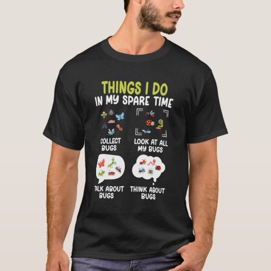 Dingen die ik doe Bug Catcher Kinderen Bug Hunter T-shirt (Voorkant)
