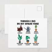 Dingen die ik doe in mijn Plant met overloop Briefkaart (Voorkant / Achterkant)