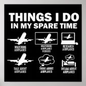 Dingen die ik doe in mijn reservevliegtuigen poster (Voorkant)