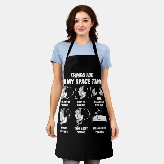 Dingen die ik doe in mijn ruimtetijd duif fokken d schort (Gedragen)