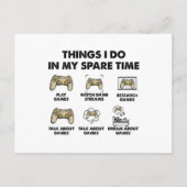 Dingen die ik doe in mijn Spare Time Video Games G Briefkaart (Voorkant)