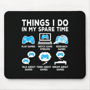 Dingen die ik doe in mijn Spel Gamer Funn Muismat