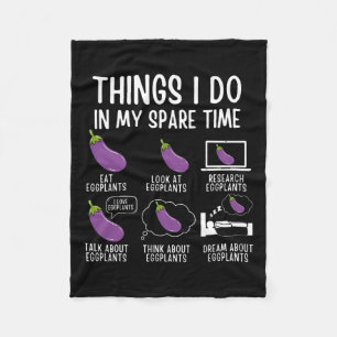 Dingen die ik doe in mijn vrije tijd aubergine veg fleece deken