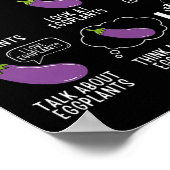 Dingen die ik doe in mijn vrije tijd aubergine veg poster (Hoek)