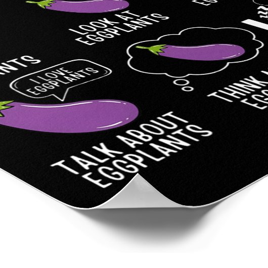 Dingen die ik doe in mijn vrije tijd aubergine veg poster (Hoek)